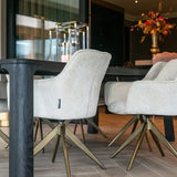 Richmond Interiors Aline Swivel Chair in Khaki Velvet