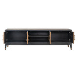 Richmond Interiors Bloomville Shagreen Faux Leather 4 Door TV Unit