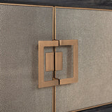 Richmond Interiors Bloomville Shagreen Faux Leather 4 Door TV Unit