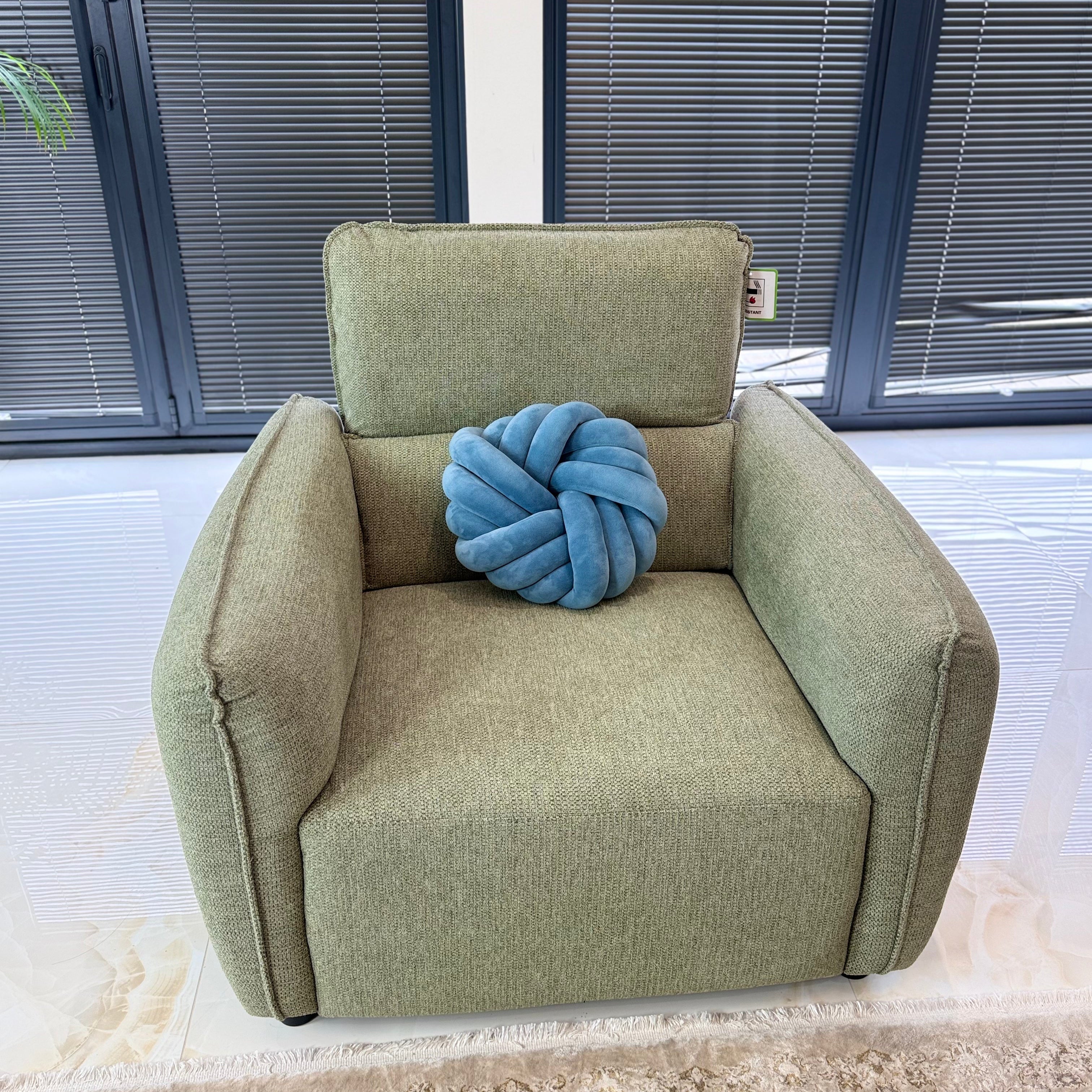 Ascot Sofa Green Armchair