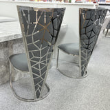 Sofia Grey Marble Dining Table with Vienna Grey Chairs