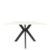 Phoenix 150cm White Ceramic Marble Fixed Dining Table