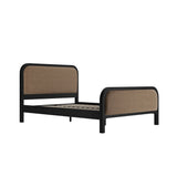 LPD Home Ines Mole Velvet Fabric King Bed Frame