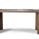 Isabella Oval 200cm Walnut & Pandora Ceramic Marble Dining Table