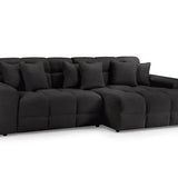 The Bubble Charcoal Black Boucle Fabric Right Hand Corner Cloud Sofa