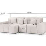 The Bubble Beige Boucle Fabric Left Hand Corner Cloud Sofa