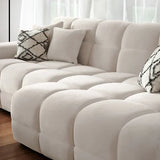 The Bubble Beige Boucle Fabric Left Hand Corner Cloud Sofa