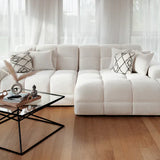 The Bubble Beige Boucle Fabric Right Hand Corner Cloud Sofa