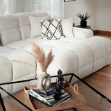 The Bubble Beige Boucle Fabric Left Hand Corner Cloud Sofa