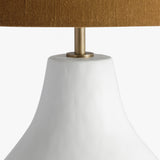 DI Designs Gesso White Ceramic & Neutral Shade Round Table Lamp Large