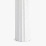DI Designs Gesso White Ceramic & Neutral Shade Ribbed Table Lamp