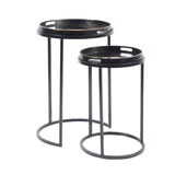 Libra Interiors Swirl Set of 2 Tables - Gold