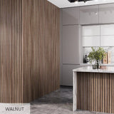 Acoustic Slatted Wall Panels Pack Of x4 240cm x 60cm - Range of Colours