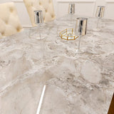 Louis Gold 130cm Ceramic Marble Coffee Table - 3 Colors