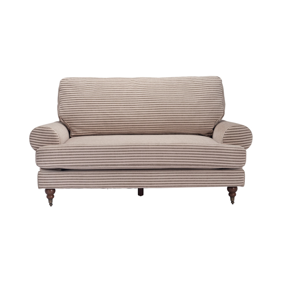 Kent 2 Seater Sofa – Charcoal Stripe