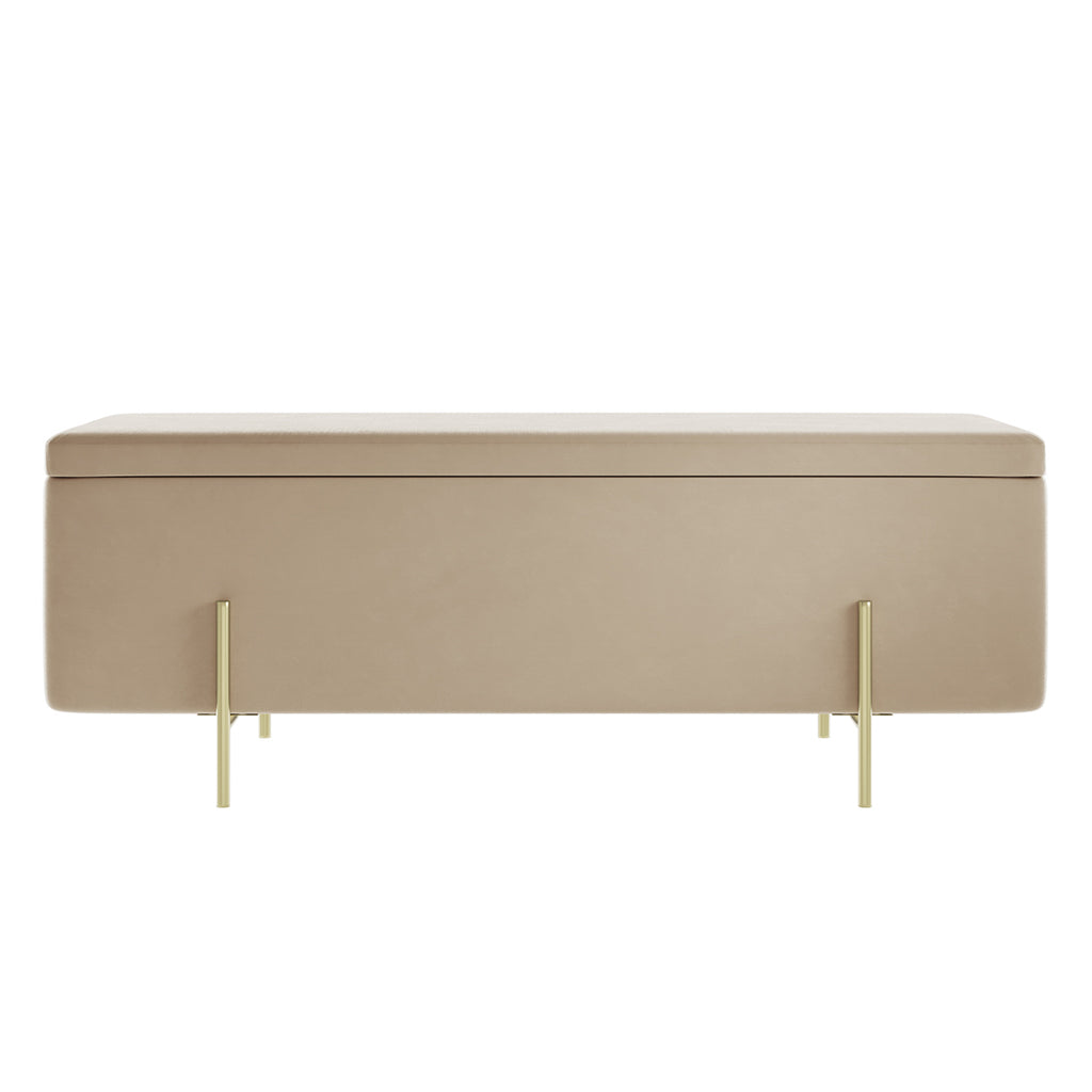 Lola Storage Ottoman – Beige