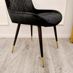 Luna Luxury Plush Velvet Dining Chair - 6 Colours-Esme Furnishings