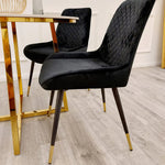 Luna Luxury Plush Velvet Dining Chair - 6 Colours-Esme Furnishings