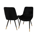 Luna Luxury Plush Velvet Dining Chair - 6 Colours-Esme Furnishings