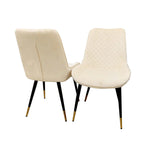 Luna Luxury Plush Velvet Dining Chair - 6 Colours-Esme Furnishings