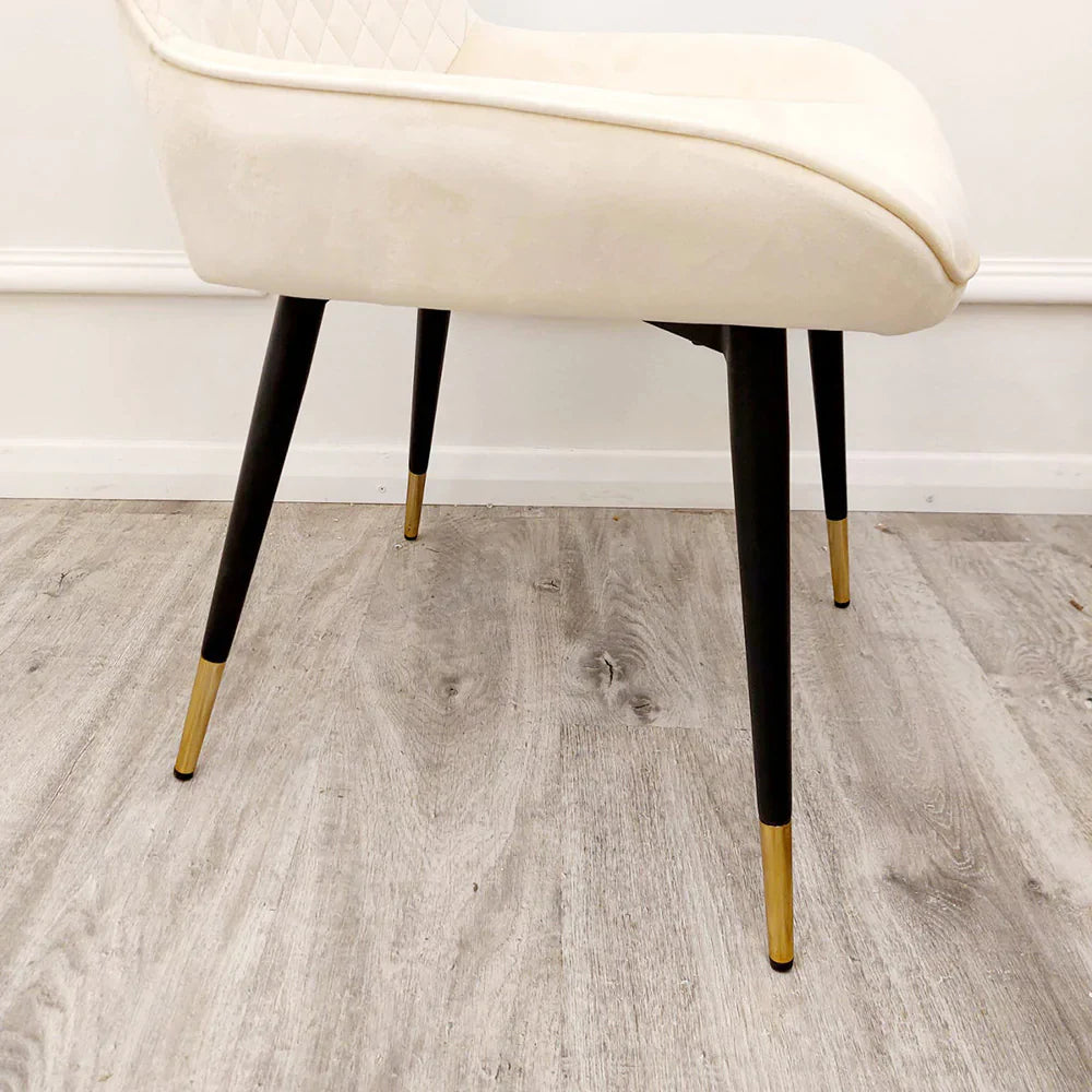 Luna Luxury Plush Velvet Dining Chair - 6 Colours-Esme Furnishings