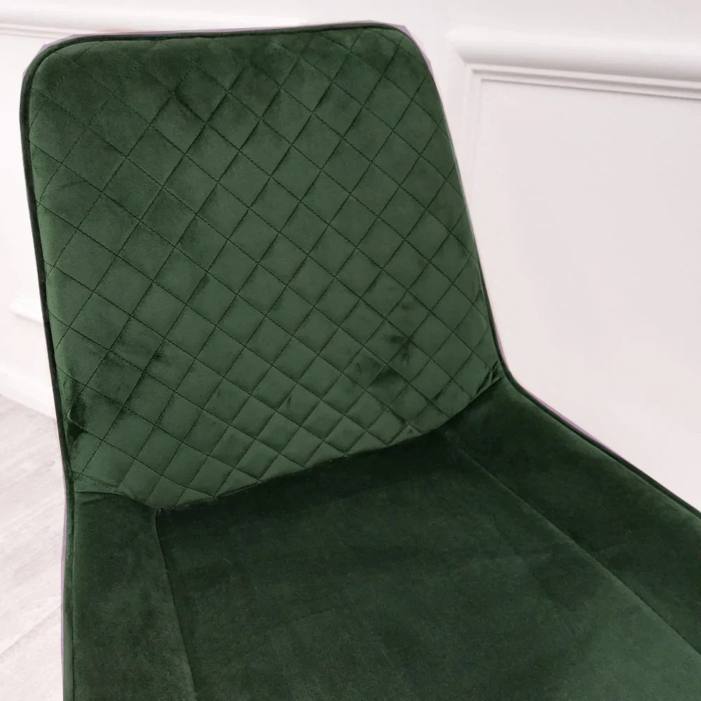 Luna Luxury Plush Velvet Dining Chair - 6 Colours-Esme Furnishings