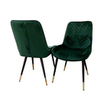 Luna Luxury Plush Velvet Dining Chair - 6 Colours-Esme Furnishings
