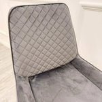 Luna Luxury Plush Velvet Dining Chair - 6 Colours-Esme Furnishings