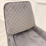 Luna Luxury Plush Velvet Dining Chair - 6 Colours-Esme Furnishings