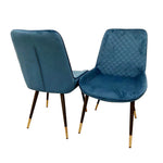 Luna Luxury Plush Velvet Dining Chair - 6 Colours-Esme Furnishings