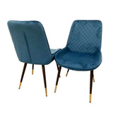 Luna Luxury Plush Velvet Dining Chair - 6 Colours-Esme Furnishings