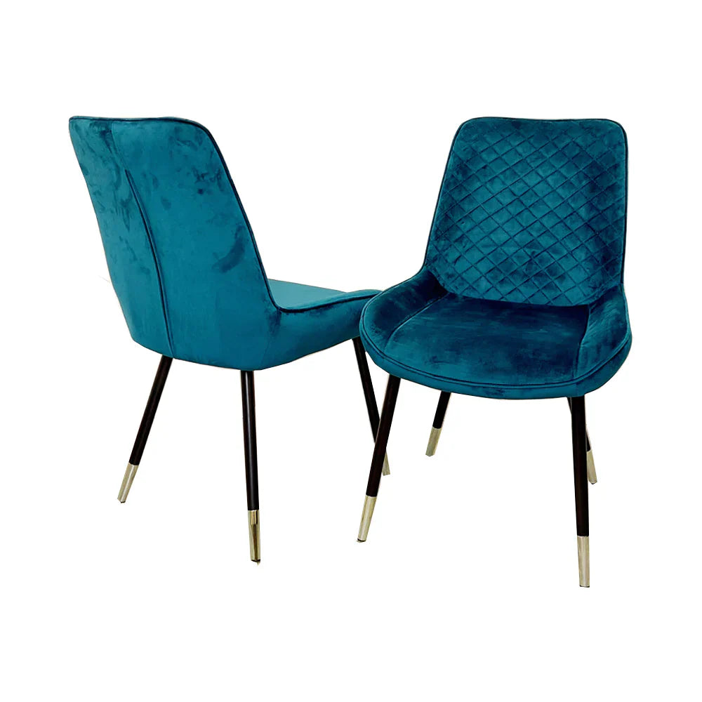 Luna Luxury Plush Velvet Dining Chair - 6 Colours-Esme Furnishings