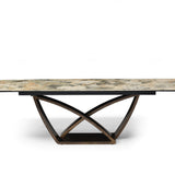 Lavish 200-300cm Italian Pandora Ceramic Marble Side Extending Dining Table