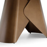 Levente 160cm Italian Brass & White Pandora Classico Ceramic Marble Dining Table