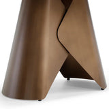 Levente 120cm Italian Brass & White Pandora Classico Ceramic Marble Dining Table