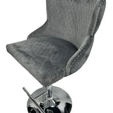 Valente Lion Knocker Quilted Tufted Shimmer Velvet BAR STOOLS - 3 Colours