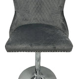 Valente Lion Knocker Quilted Tufted Shimmer Velvet BAR STOOLS - 3 Colours