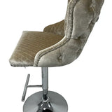 Valente Lion Knocker Quilted Tufted Shimmer Velvet BAR STOOLS - 3 Colours