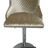 Valente Lion Knocker Quilted Tufted Shimmer Velvet BAR STOOLS - 3 Colours