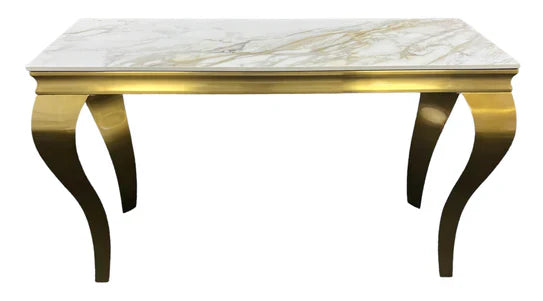 Louis Gold Marble Console Table In 4 Colours