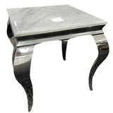 Louis Chrome Marble Lamp End Table In 5 Colours