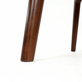 Luciana Walnut Wood & Cream Fabric Dining Chair