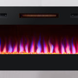 Luminis Black 60" WI-FI Insert Electric Fire 10 Colour LED Glass Wall Mounted Inset