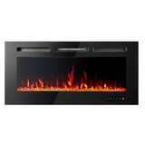 Luminis Black 60" WI-FI Insert Electric Fire 10 Colour LED Glass Wall Mounted Inset