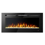 Luminis Black 60" WI-FI Insert Electric Fire 10 Colour LED Glass Wall Mounted Inset