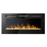 Luminis Black 60" WI-FI Insert Electric Fire 10 Colour LED Glass Wall Mounted Inset