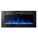 Luminis Black 60" WI-FI Insert Electric Fire 10 Colour LED Glass Wall Mounted Inset