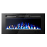 Luminis Black 60" WI-FI Insert Electric Fire 10 Colour LED Glass Wall Mounted Inset