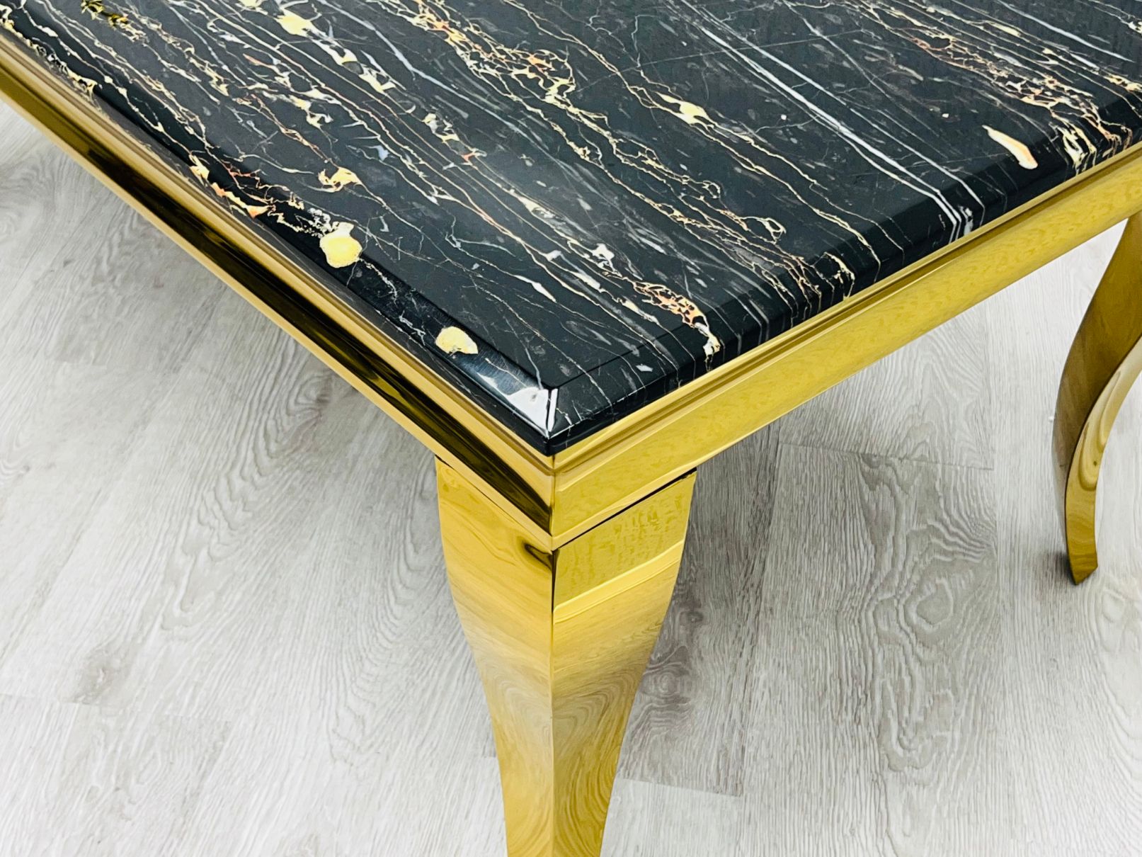 Louis Black/Gold Marble Coffee Table