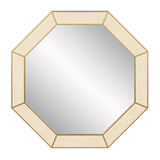 DI Designs Hampton Ivory Shagreen & Gold Octagon Wall Mirror